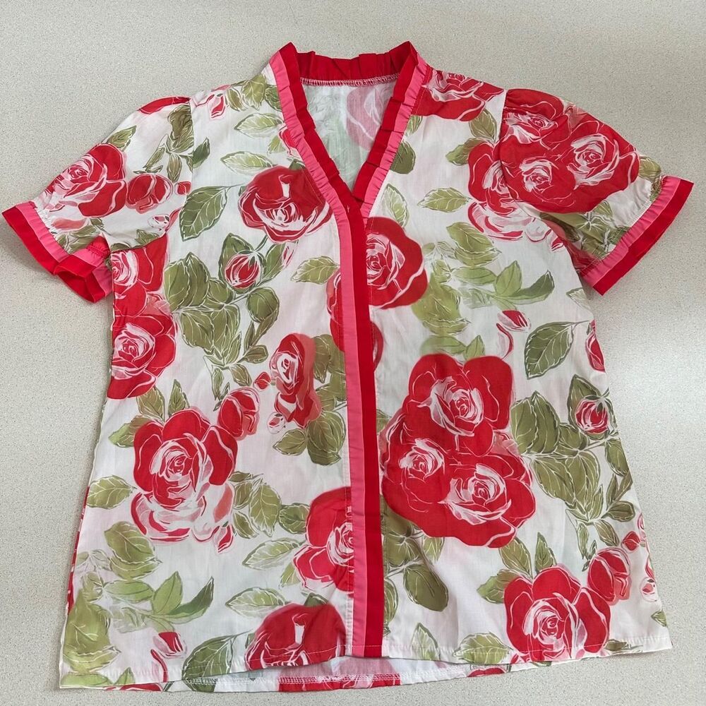 cherry betty floral top